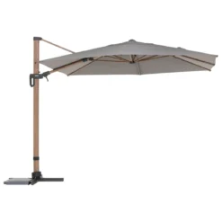 PARASOL DECENTRE TIKEO 4.2X3M PLATINE