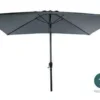 PARASOL RECTANGLE INCLINABLE ALUMINIUM 2X3M GRIS ANTHRACITE