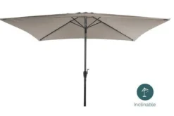 PARASOL RECTANGLE INCLINABLE ALUMINIUM 2X3M GREGE