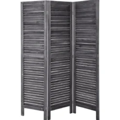 PARAVENT BOIS GRIS 170X40CM