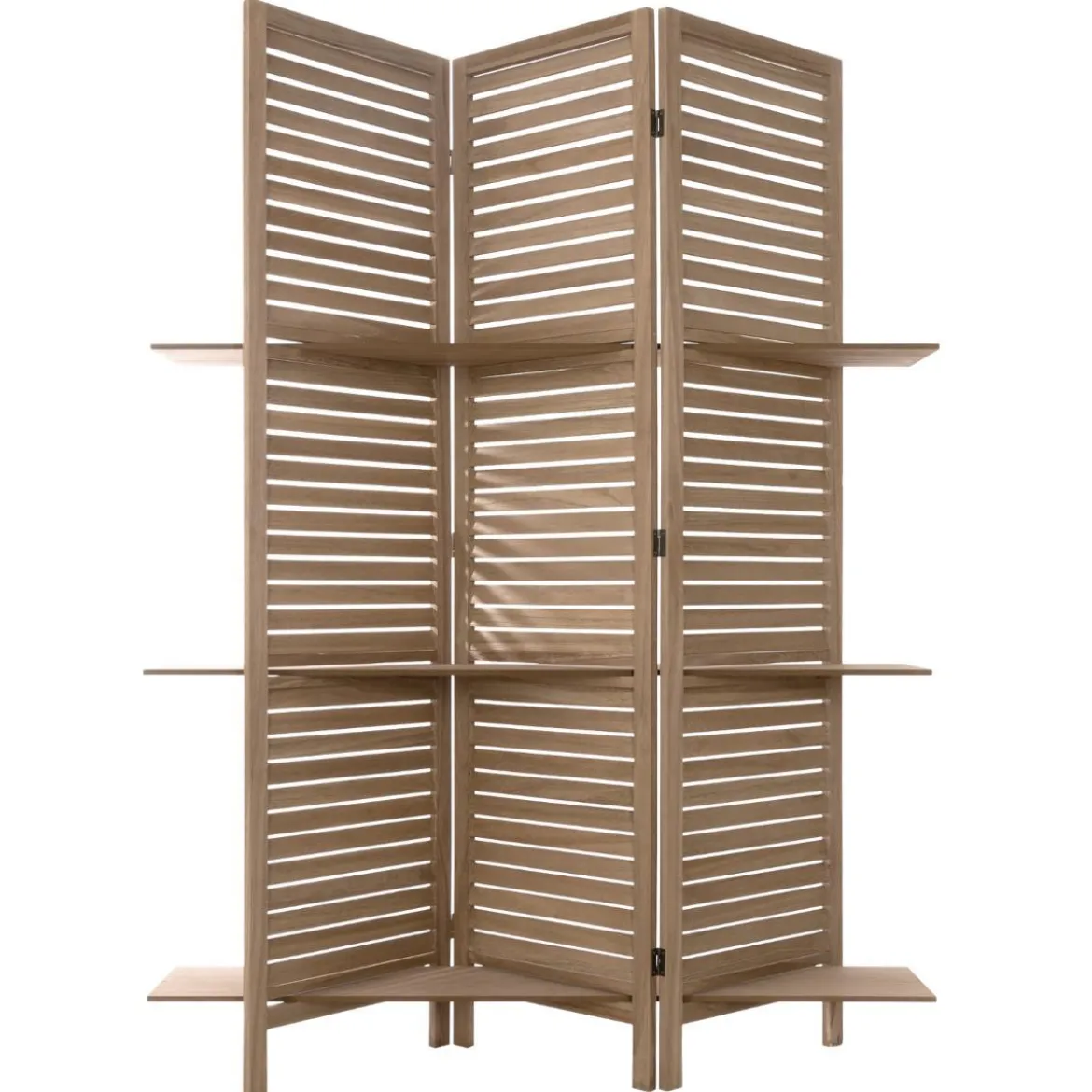 PARAVENT 3 ETAGERES BOIS