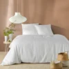 PARURE 3 P. 240X220CM MICROFIBRE UNIE GAUFREE ABELIA
