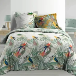 PARURE 240 X 220 CM PERCALE IMP 78 FILS ALLOVER SAFIA