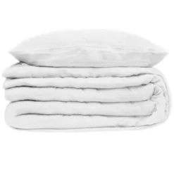 PARURE DOUBLE GAZE COTON BLANC 260X240CM