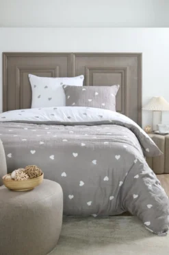 PARURE HOUSSE DE COUETTE CHARMY TAUPE 240X220CM