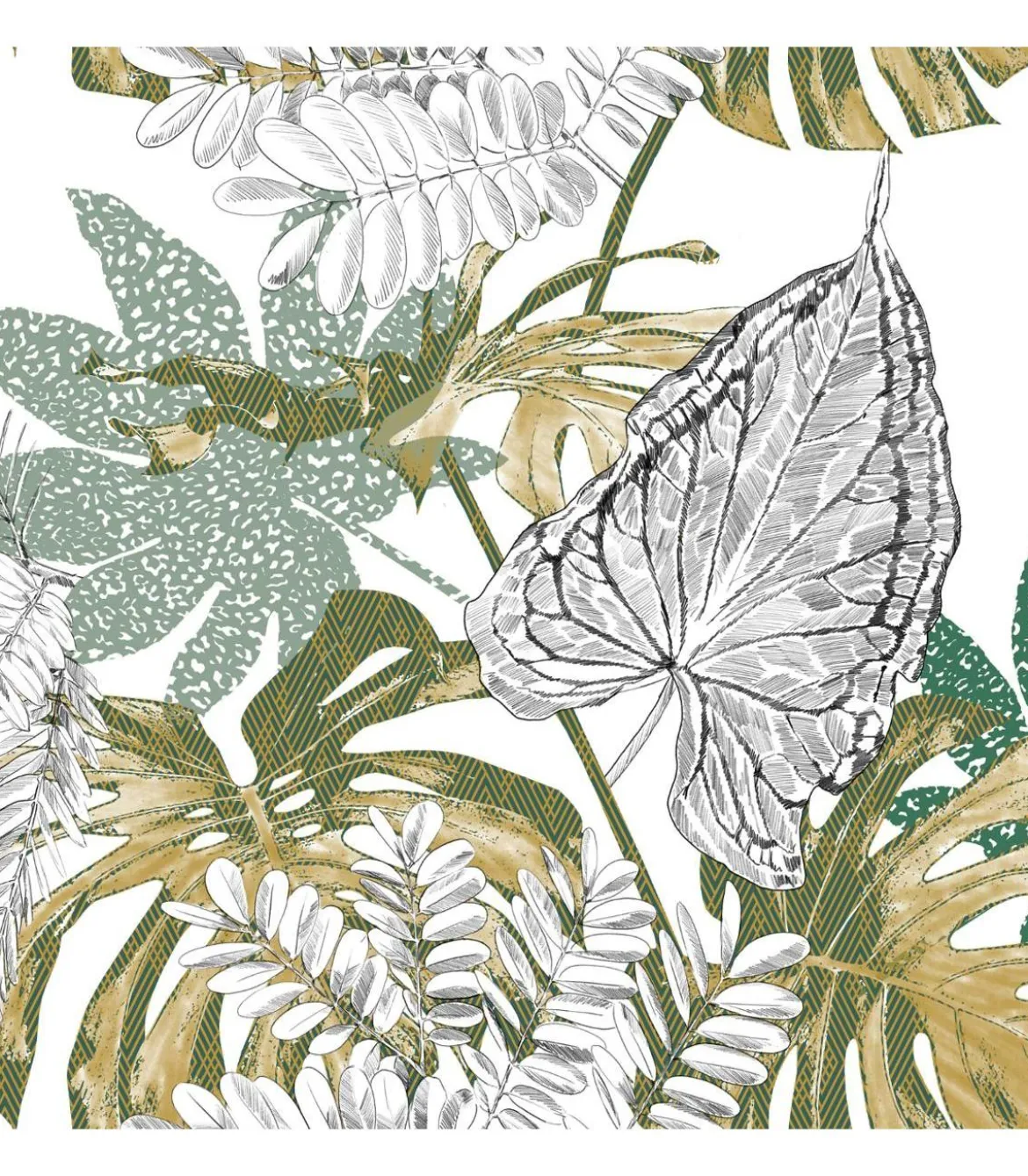 PARURE IMPRIMEE MONSTERA 240X220CM