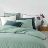 PARURE 260X240CM COTON LAVE 57 FILS LINETTE SAUGE