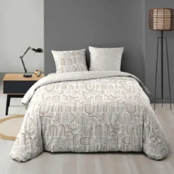 PARURE 240X220CM MICROFIBRE IMPRIMEE ALLOVER PANDORIS
