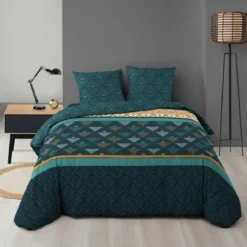 PARURE 240X220CM MICROFIBRE IMPRIMEE ALLOVER TRIADE