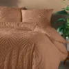 PARURE 240X220CM MICROFIBRE UNIE TUFTEE HELTIE MOCHA