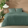 PARURE 240X220CM MICROFIBRE UNIE TUFTEE HELTIE CEDRE