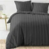 PARURE 240X220CM MICROFIBRE UNIE CLEO ANTHRACITE