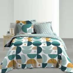 PARURE 240X220CM PERCALE 78 FILS ALLOVER DORINE