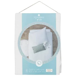 PARURE DOUBLE GAZE COTON BLANC 140X200CM