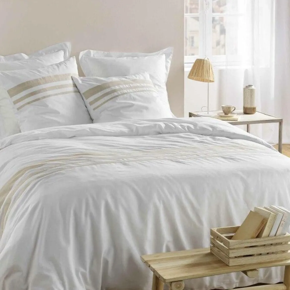 PARURE 3 PIECES 260X240CM UNI 57 FILS MARGAUX