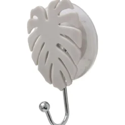 PATERE FEUILLE PS SUR VENTOUSE TAUPE