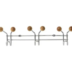 PATERE METAL 3 CROCHETS A FIXER  DECORATION BOIS   CHROME BO
