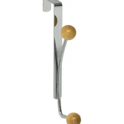 PATERE METAL 2 CROCHETS   CHROME BOIS