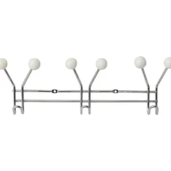 PATERE METAL 3 CROCHETS A FIXER DECORATION RESINE BLANCHE CH