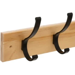 PATERE MURALE 6 TETES BOIS ET METAL