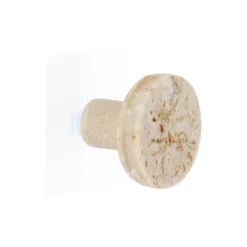 PATERE POLYRESINE D4.5CM SUR STICKER FACON TRAVERTIN