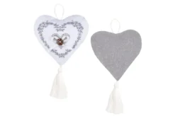 PAULINE COEUR A SUSPENDRE 10CM GRIS