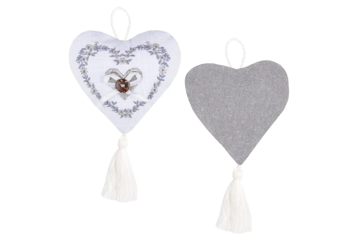 PAULINE COEUR A SUSPENDRE 10CM GRIS