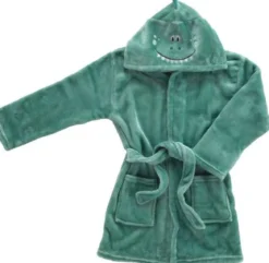 PEIGNOIR ENFANT FLANELLE UNIE BRODEE DINA