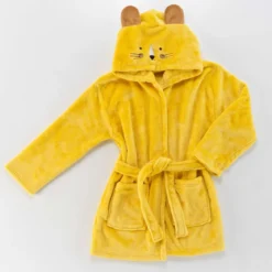 PEIGNOIR ENFANT FLANELLE UNIE BRODEE TIMMY