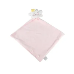 PELUCHE DOUDOU COUVERTURE ROSE 33X33CM NUAGE
