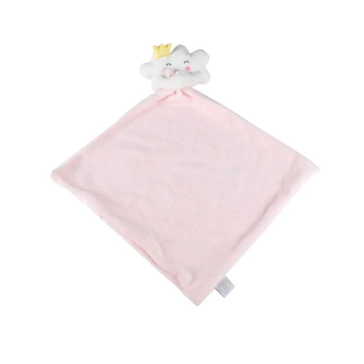 PELUCHE DOUDOU COUVERTURE ROSE 33X33CM NUAGE