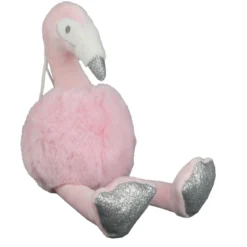 PELUCHE POMPON FLAMANT 25CM