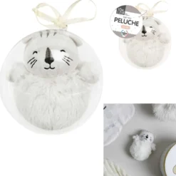 PELUCHE TIGRE BOULE TRANSPARENTE