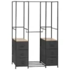 PENDERIE 6 TIROIRS TISSA GRIS D.116X40X176CM