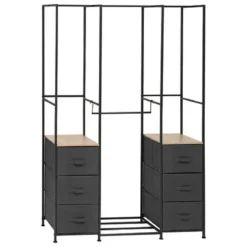 PENDERIE 6 TIROIRS TISSA GRIS D.116X40X176CM