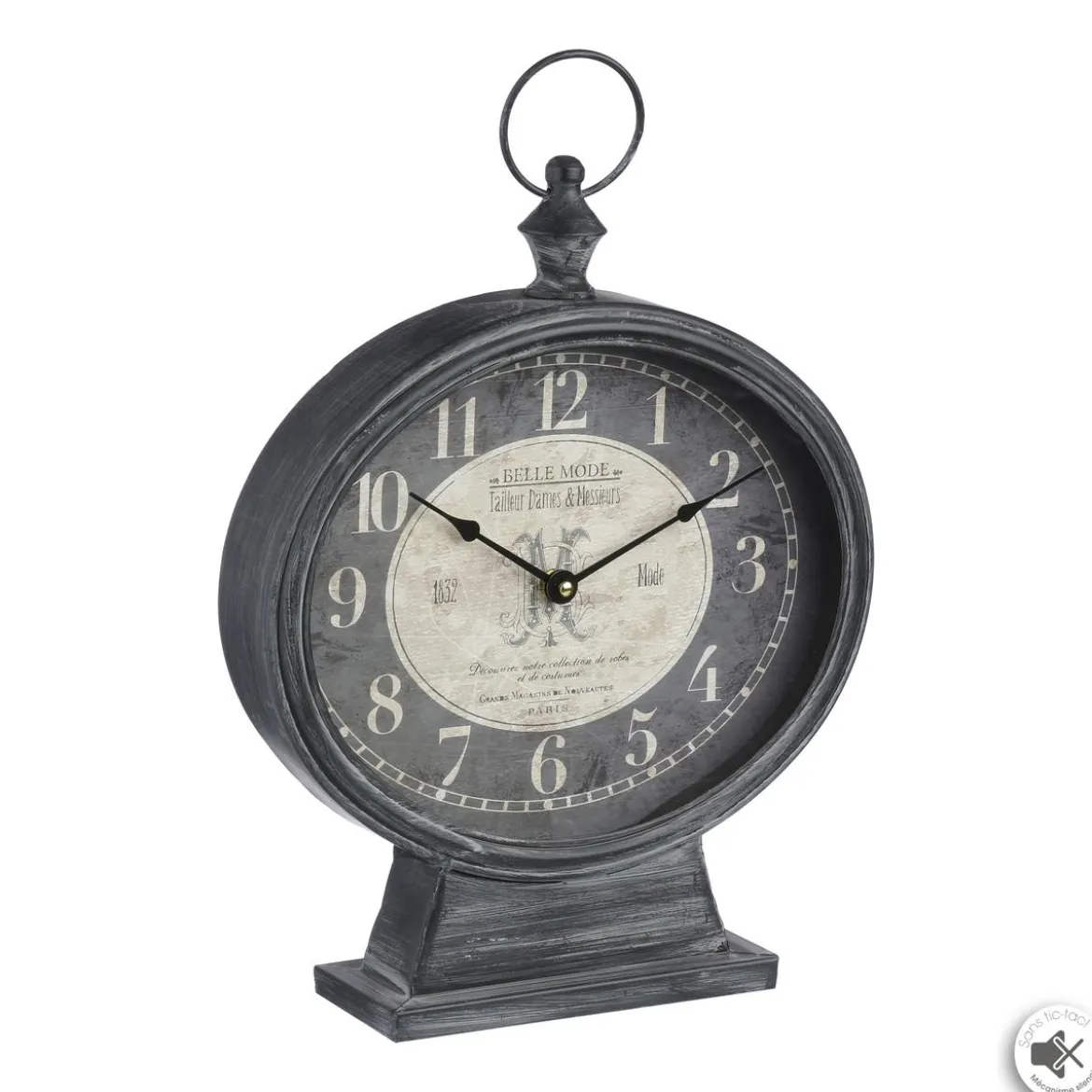 PENDULE A POSER METAL 31.5X45CM