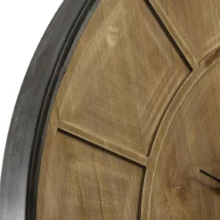 PENDULE BOIS METAL D.80CM