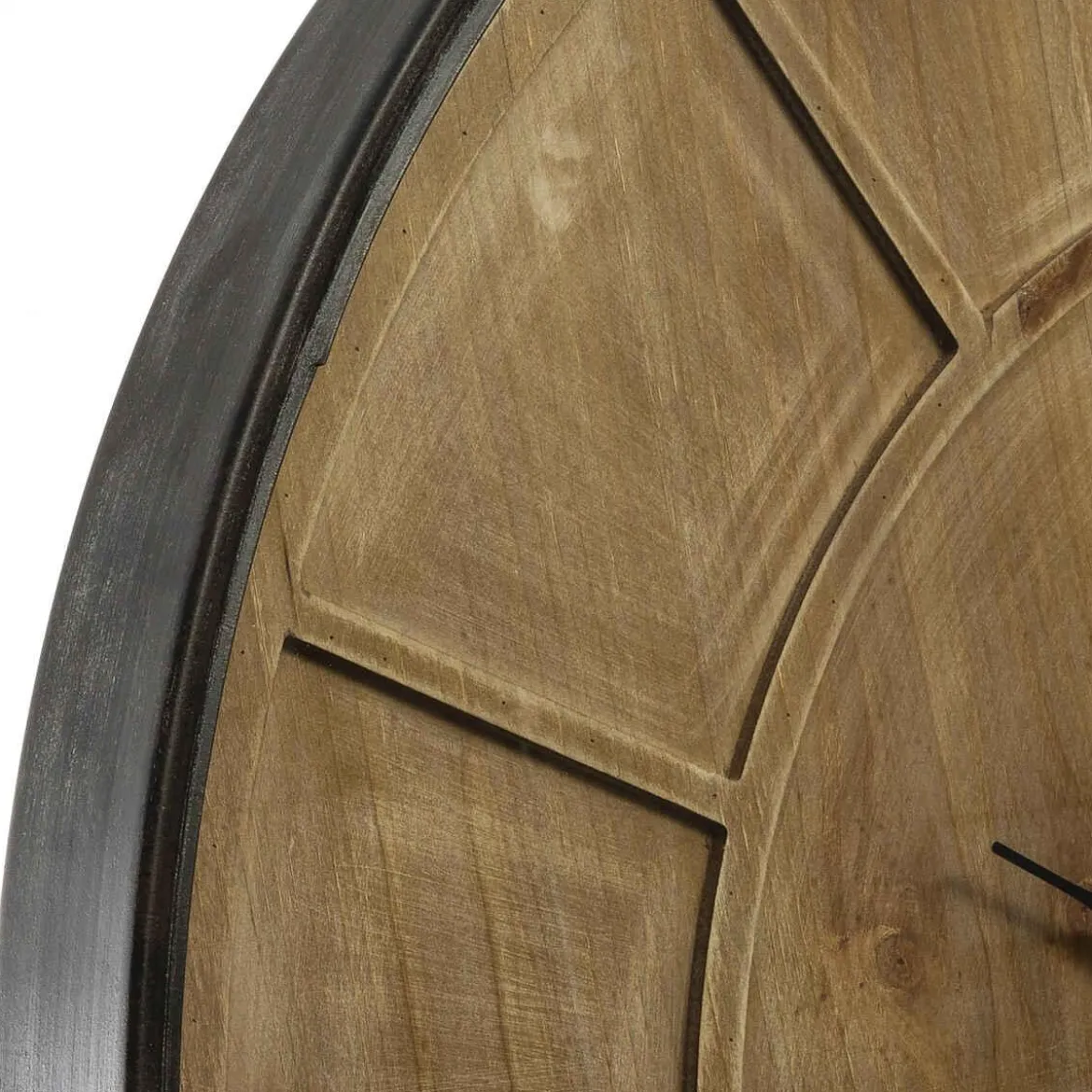 PENDULE BOIS METAL D.80CM