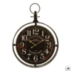 PENDULE METAL GOUSSET NOIR D.60CM