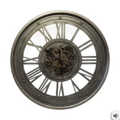 PENDULE METAL MECANIQUE RONDE D.80CM