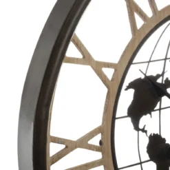 PENDULE METAL MONDE D.67CM