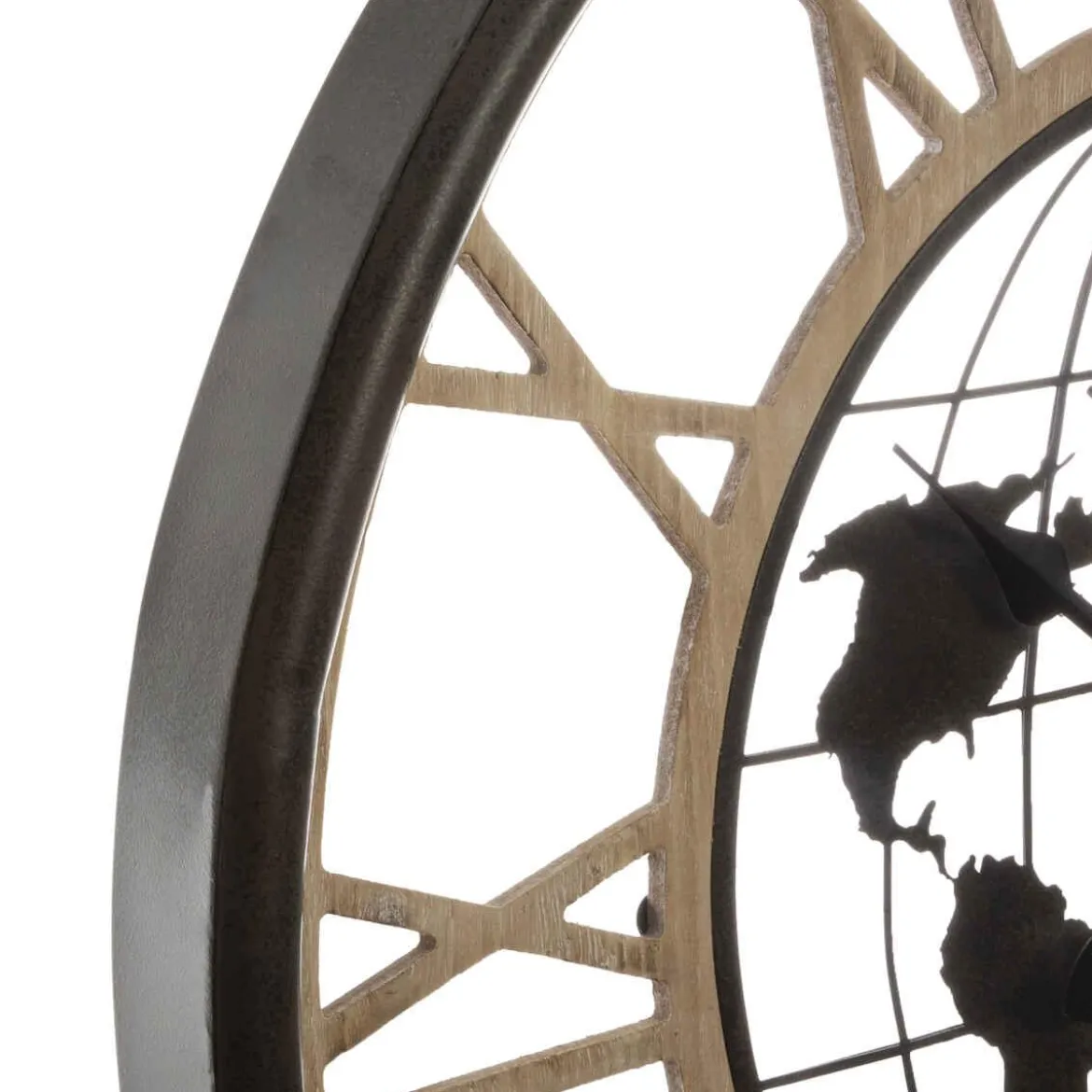 PENDULE METAL MONDE D.67CM