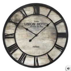 PENDULE METAL VINTAGE D.68CM