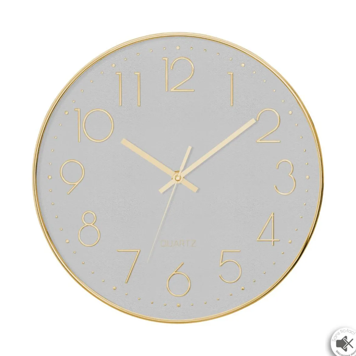 PENDULE SILENCE GOLD D.30CM