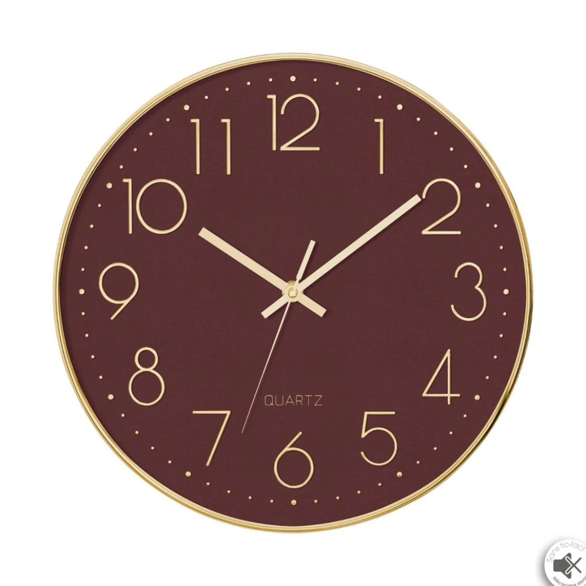 PENDULE SILENCE GOLD D.30CM