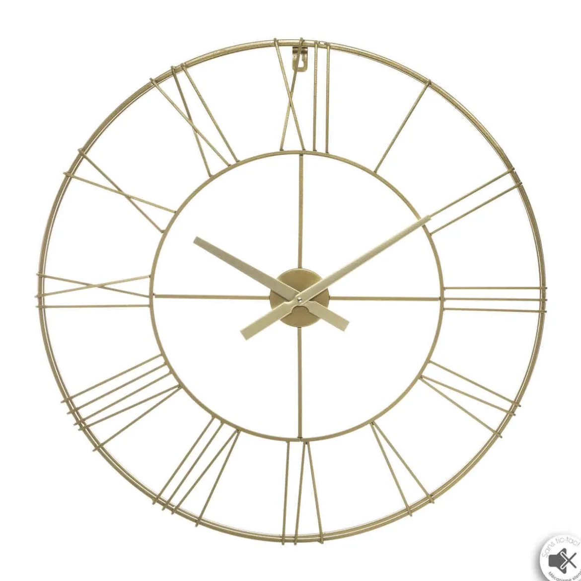 PENDULE SILENCE METAL OR D.70CM