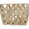 PETIT PANIER EVASE AVEC POIGNEES JACINTHE TRESSEE NATURAL