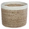 PETIT PANIER JUTE BLANC D.19X14.5CM