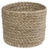 PETIT PANIER JUTE BLANC D.11.5X10CM