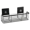 PETIT PANIER RECTANGLE METAL SUR CARTE ADHESIVE NOIR MAT